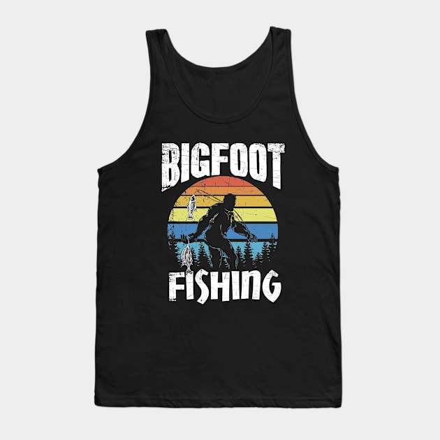 Bigfoot fishing Tank Top by captainmood